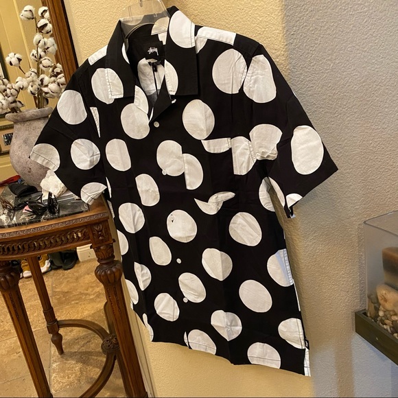 NWT~STUSSY Big Dot Short Sleeve Shirt Size Medium - Picture 2 of 8